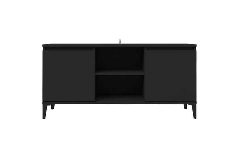 TV-benk med metallben svart 103,5x35x50 cm - Svart - Møbler - Mediamøbel & tv møbel - TV-benk & mediabenk