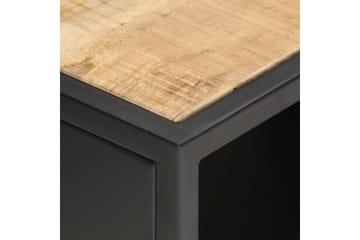 TV-benk med utskåret dør 90x30x40 cm grovt mangotre - Møbler - Mediamøbel & tv møbel - TV-benk & mediabenk