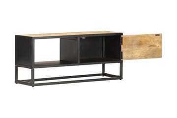 TV-benk med utskåret dør 90x30x40 cm grovt mangotre - Møbler - Mediamøbel & tv møbel - TV-benk & mediabenk