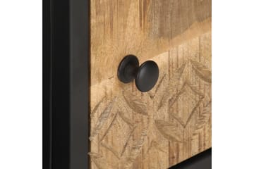 TV-benk med utskåret dør 90x30x40 cm grovt mangotre - Møbler - Mediamøbel & tv møbel - TV-benk & mediabenk