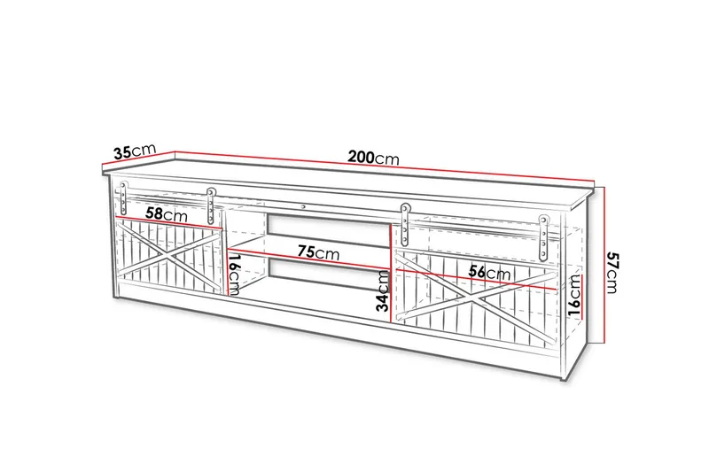 Tv-benk - Natur - Møbler - Mediamøbel & tv møbel - TV-benk & mediabenk