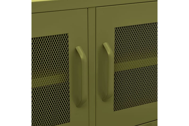 TV-benk olivengrønn 105x35x50 cm stål - grønn - Møbler - Mediamøbel & tv møbel - TV-benk & mediabenk