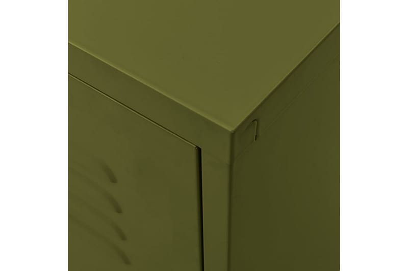 TV-benk olivengrønn 105x35x50 cm stål - grønn - Møbler - Mediamøbel & tv møbel - TV-benk & mediabenk