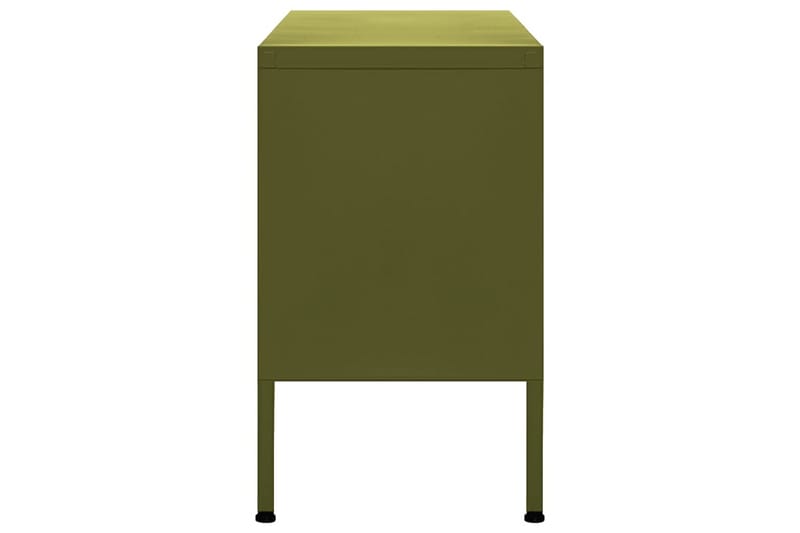 TV-benk olivengrønn 105x35x50 cm stål - grønn - Møbler - Mediamøbel & tv møbel - TV-benk & mediabenk
