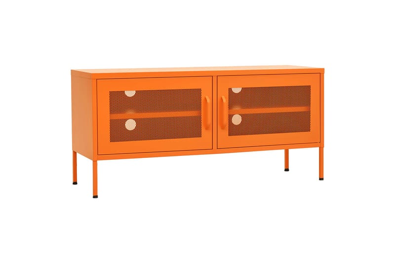 TV-benk oransje 105x35x50 cm stål - Oransj - Møbler - Mediamøbel & tv møbel - TV-benk & mediabenk