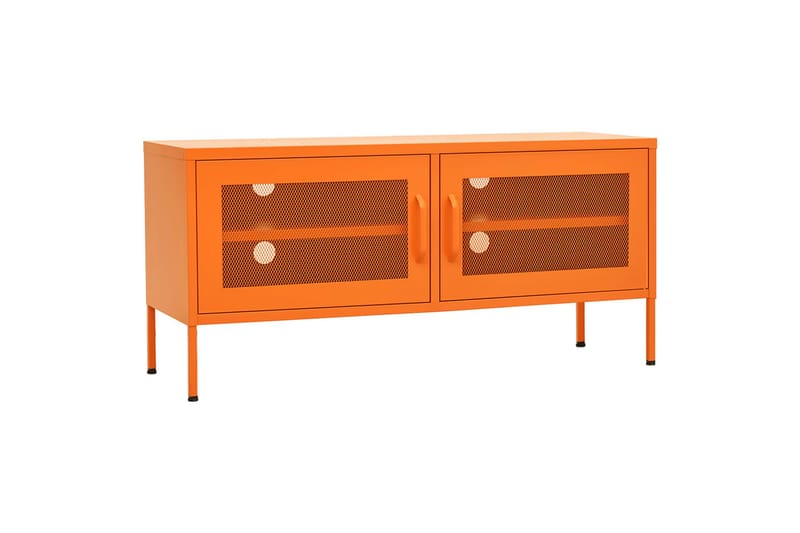 TV-benk oransje 105x35x50 cm stål - Oransj - TV-benk & mediabenk