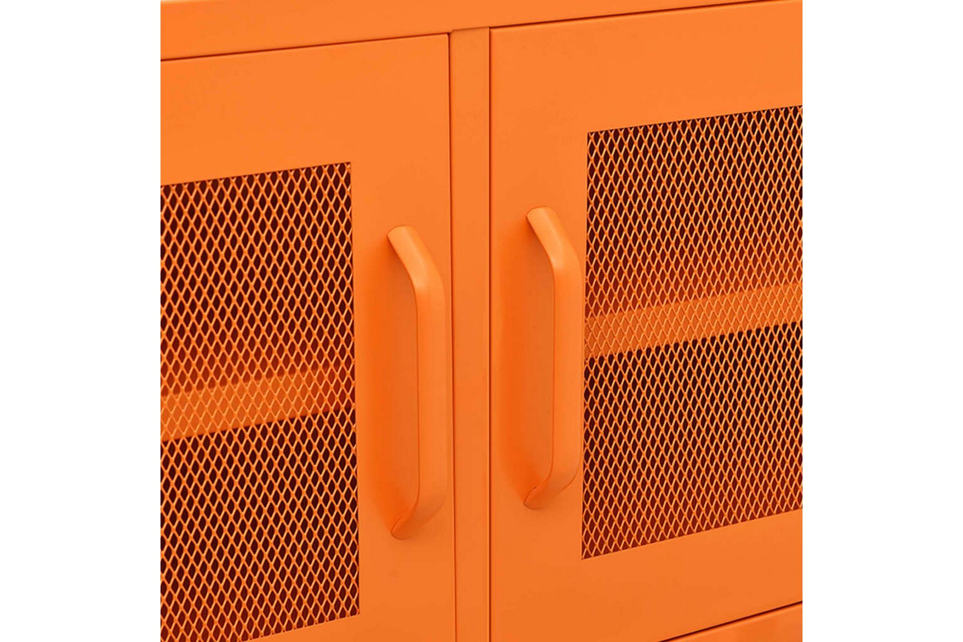 TV-benk oransje 105x35x50 cm stål - Oransj - Møbler - Mediamøbel & tv møbel - TV-benk & mediabenk