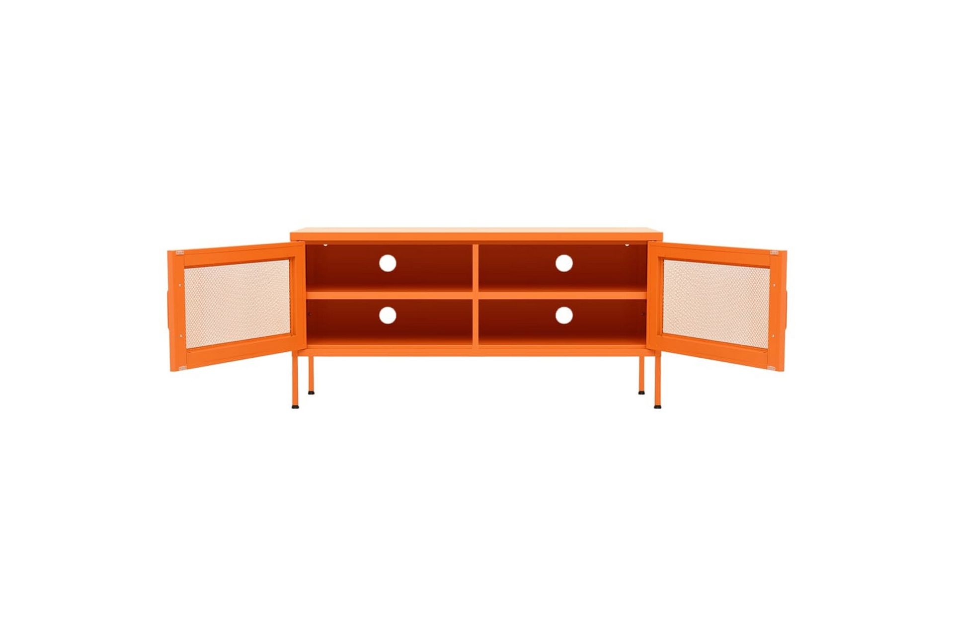 TV-benk oransje 105x35x50 cm stål - Oransj - Møbler - Mediamøbel & tv møbel - TV-benk & mediabenk