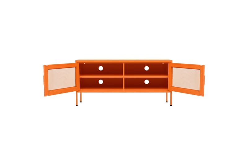 TV-benk oransje 105x35x50 cm stål - Oransj - Møbler - Mediamøbel & tv møbel - TV-benk & mediabenk