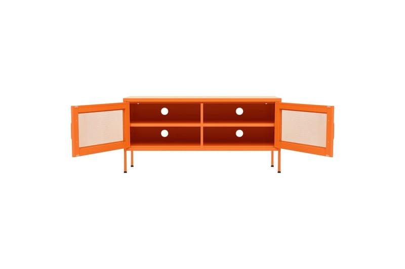 TV-benk oransje 105x35x50 cm stål - Oransj - TV-benk & mediabenk