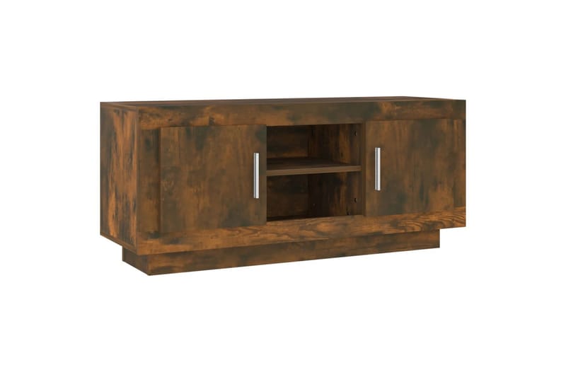 TV-benk røkt eik 102x35x45 cm konstruert tre - Brun - Møbler - Mediamøbel & tv møbel - TV-benk & mediabenk