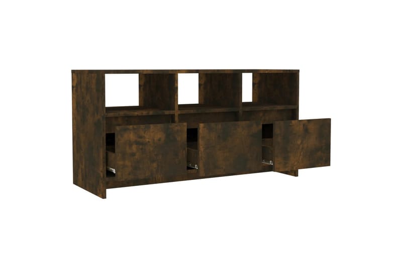 TV-benk røkt eik 102x37,5x52,5 cm sponplate - Brun - Møbler - Mediamøbel & tv møbel - TV-benk & mediabenk