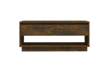 TV-benk røkt eik 102x41x44 cm sponplate - Brun - Møbler - Mediamøbel & tv møbel - TV-benk & mediabenk