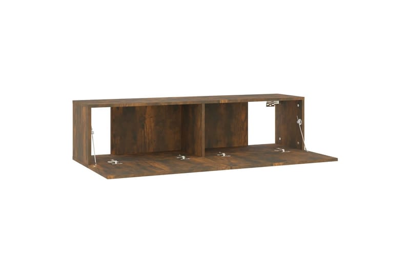 TV-benk røkt eik 120x30x30 cm konstruert tre - Brun - Møbler - Mediamøbel & tv møbel - TV-benk & mediabenk