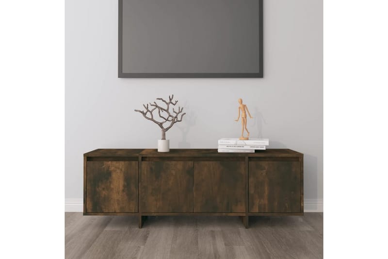 TV-benk røkt eik 120x30x40,5 cm sponplate - Brun - Møbler - Mediamøbel & tv møbel - TV-benk & mediabenk