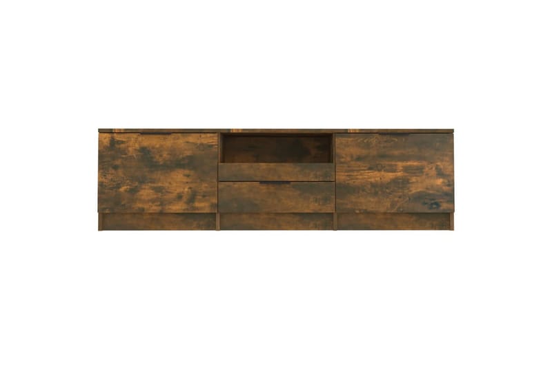 TV-benk røkt eik 140x35x40 cm konstruert tre - Brun - Møbler - Mediamøbel & tv møbel - TV-benk & mediabenk
