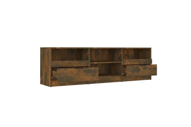 TV-benk røkt eik 150x33,5x45 cm konstruert tre - Brun - Møbler - Mediamøbel & tv møbel - TV-benk & mediabenk