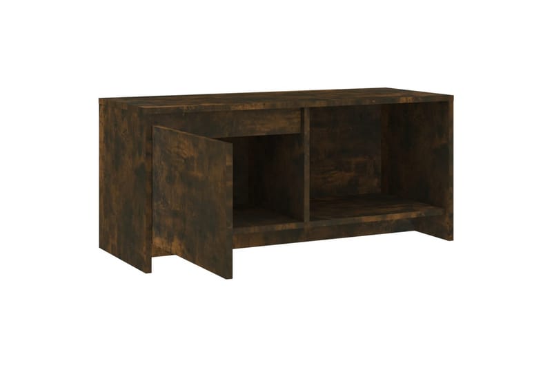 TV-benk røkt eik 90x35x40 cm sponplate - Brun - Møbler - Mediamøbel & tv møbel - TV-benk & mediabenk