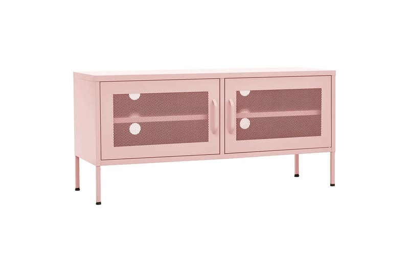 TV-benk rosa 105x35x50 cm stål - Rosa - Møbler - Mediamøbel & tv møbel - TV-benk & mediabenk