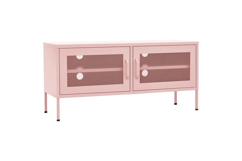 TV-benk rosa 105x35x50 cm stål - Rosa - TV-benk & mediabenk