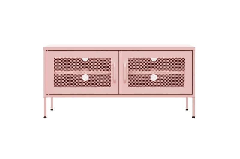 TV-benk rosa 105x35x50 cm stål - Rosa - Møbler - Mediamøbel & tv møbel - TV-benk & mediabenk