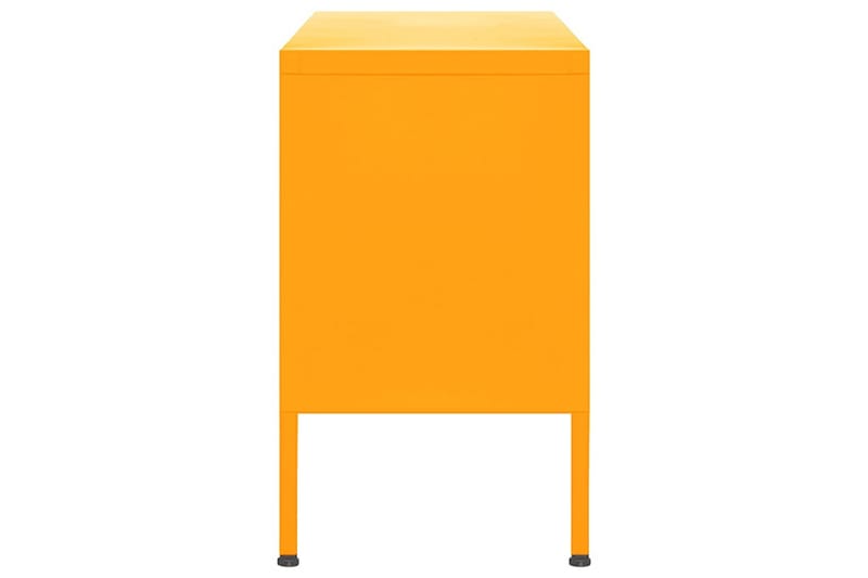 TV-benk sennepsgul 105x35x50 cm stål - Gul - Møbler - Mediamøbel & tv møbel - TV-benk & mediabenk