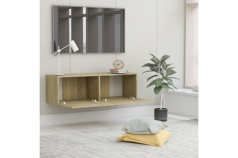 TV-benk sonoma eik 100x30x30 cm sponplate - Møbler - Mediamøbel & tv møbel - TV-benk & mediabenk