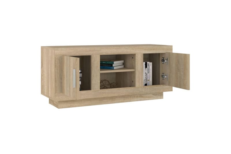 TV-benk sonoma eik 102x35x45 cm konstruert tre - Brun - Møbler - Mediamøbel & tv møbel - TV-benk & mediabenk