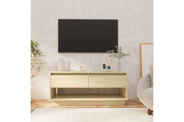 TV-benk sonoma eik 102x41x44 cm sponplate - Beige - Møbler - Mediamøbel & tv møbel - TV-benk & mediabenk