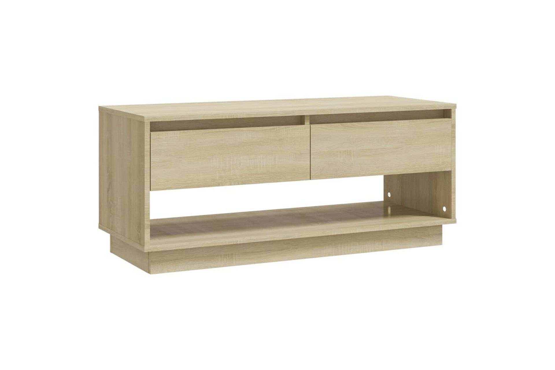 TV-benk sonoma eik 102x41x44 cm sponplate - Beige - Møbler - Mediamøbel & tv møbel - TV-benk & mediabenk