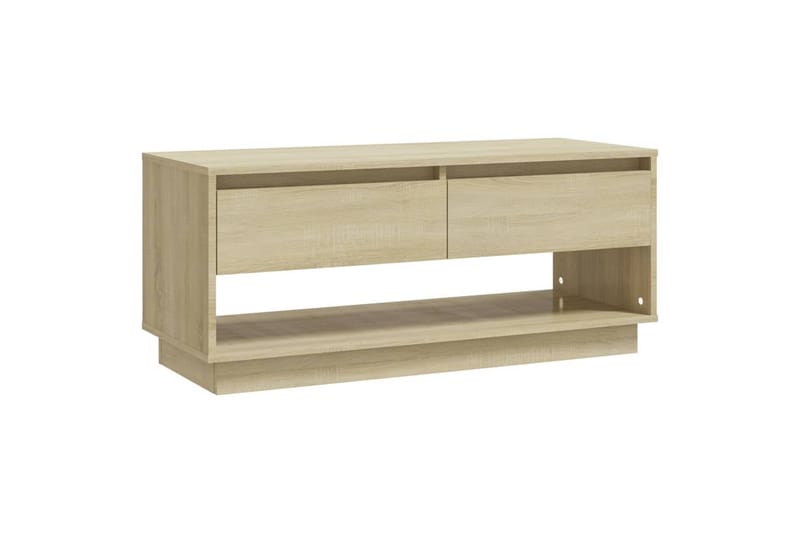 TV-benk sonoma eik 102x41x44 cm sponplate - Beige - Møbler - Mediamøbel & tv møbel - TV-benk & mediabenk