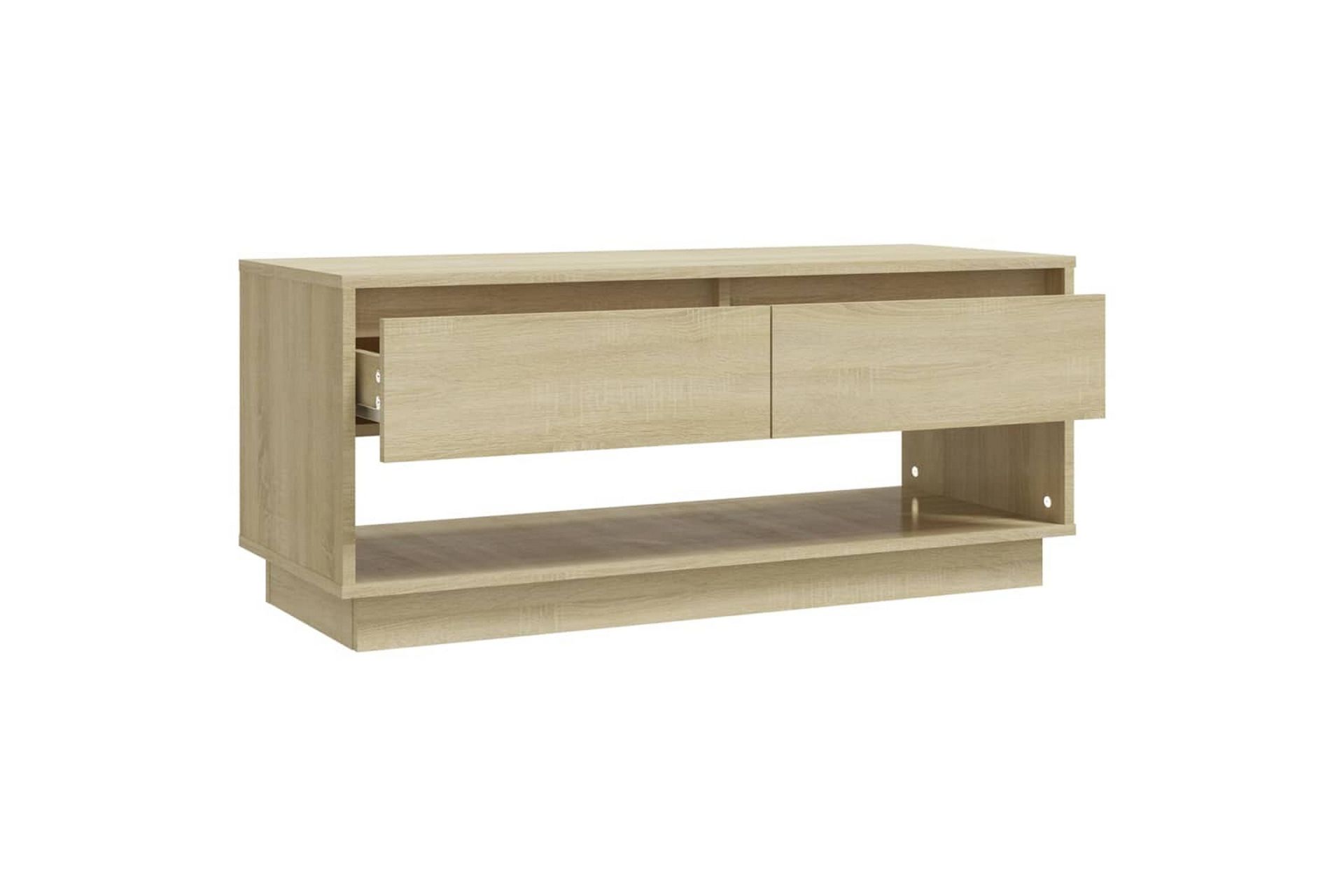 TV-benk sonoma eik 102x41x44 cm sponplate - Beige - Møbler - Mediamøbel & tv møbel - TV-benk & mediabenk