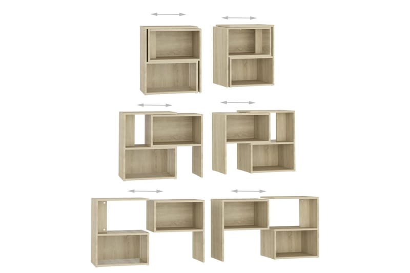 TV-benk sonoma eik 104x30x52 cm sponplate - Brun - Møbler - Mediamøbel & tv møbel - TV-benk & mediabenk