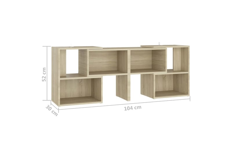 TV-benk sonoma eik 104x30x52 cm sponplate - Brun - Møbler - Mediamøbel & tv møbel - TV-benk & mediabenk