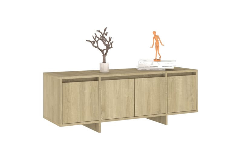 TV-benk sonoma eik 120x30x40,5 cm sponplate - Beige - Møbler - Mediamøbel & tv møbel - TV-benk & mediabenk