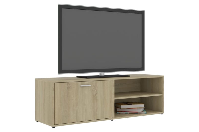 TV-benk sonoma eik 120x34x37 cm sponplate - Brun - Møbler - Mediamøbel & tv møbel - TV-benk & mediabenk