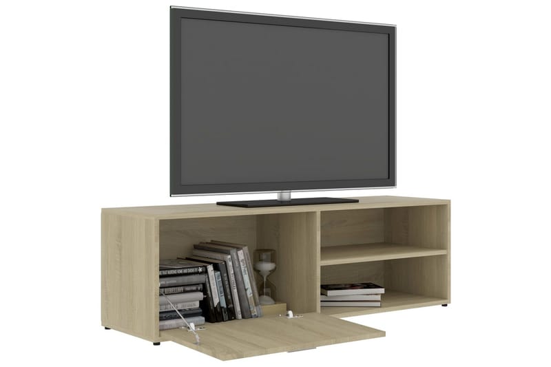 TV-benk sonoma eik 120x34x37 cm sponplate - Brun - Møbler - Mediamøbel & tv møbel - TV-benk & mediabenk