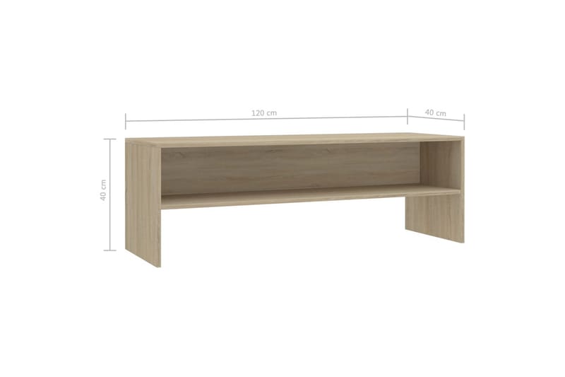 TV-benk sonoma eik 120x40x40 cm sponplate - Brun - Møbler - Mediamøbel & tv møbel - TV-benk & mediabenk