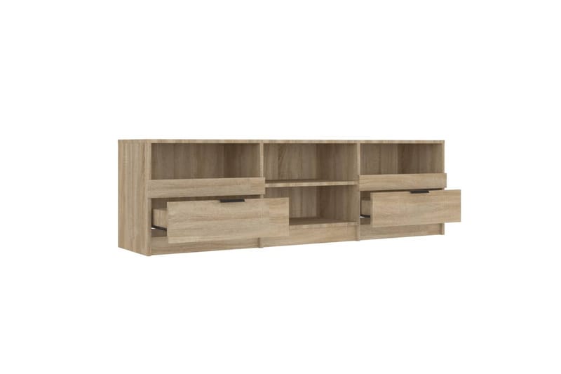 TV-benk sonoma eik 150x33,5x45 cm konstruert tre - Brun - Møbler - Mediamøbel & tv møbel - TV-benk & mediabenk