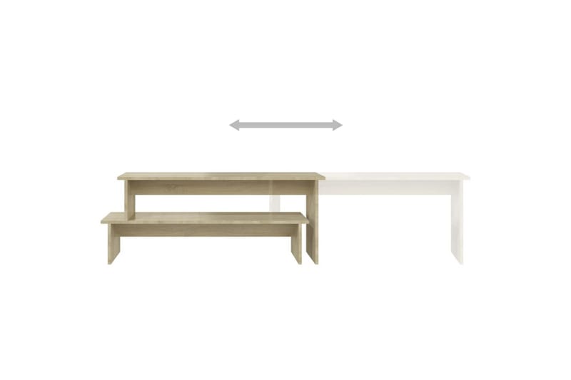 TV-benk sonoma eik 180x30x43 cm sponplate - Brun - Møbler - Mediamøbel & tv møbel - TV-benk & mediabenk