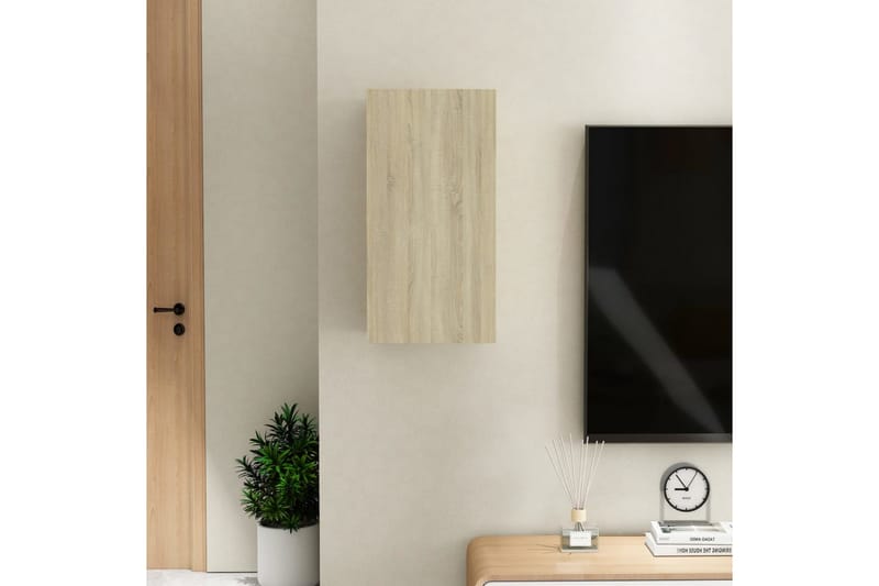 TV-benk sonoma eik 30,5x30x60 cm sponplate - Brun - Møbler - Mediamøbel & tv møbel - TV-benk & mediabenk