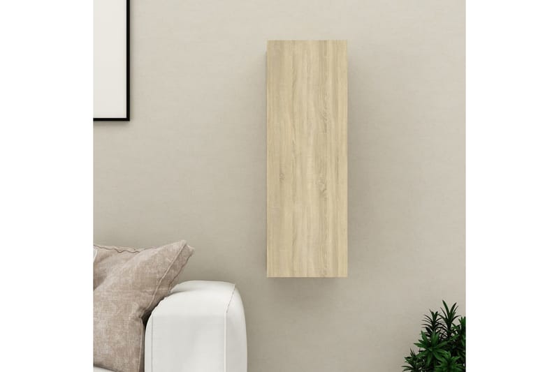 TV-benk sonoma eik 30,5x30x90 cm sponplate - Brun - Møbler - Mediamøbel & tv møbel - TV-benk & mediabenk