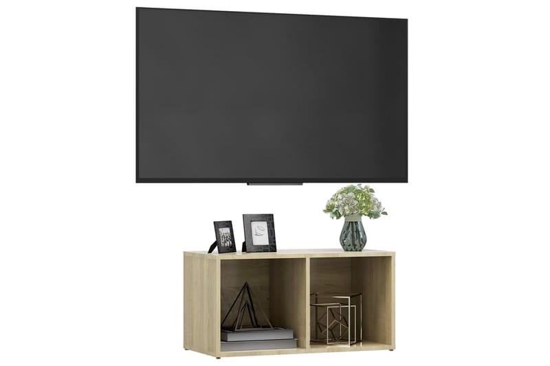 TV-benk sonoma eik 72x35x36,5 cm sponplate - Brun - Møbler - Mediamøbel & tv møbel - TV-benk & mediabenk