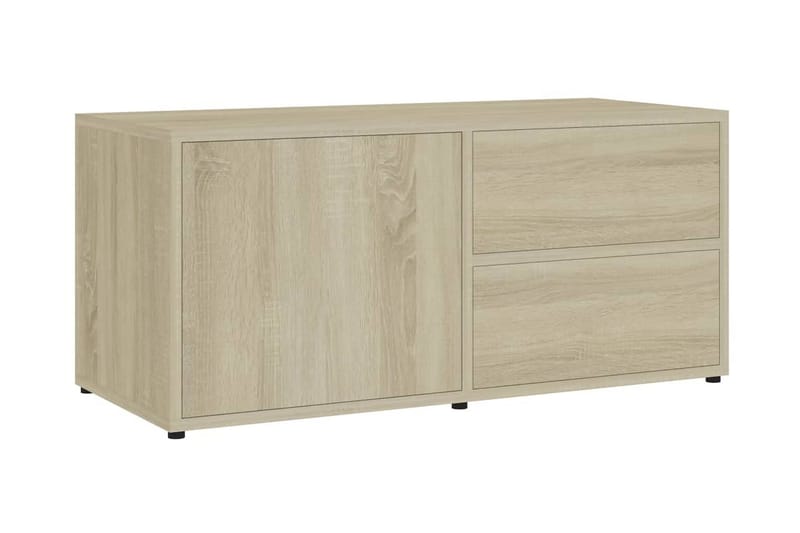TV-benk sonoma eik 80x34x36 cm sponplate - Brun - Møbler - Mediamøbel & tv møbel - TV-benk & mediabenk