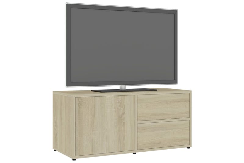 TV-benk sonoma eik 80x34x36 cm sponplate - Brun - Møbler - Mediamøbel & tv møbel - TV-benk & mediabenk