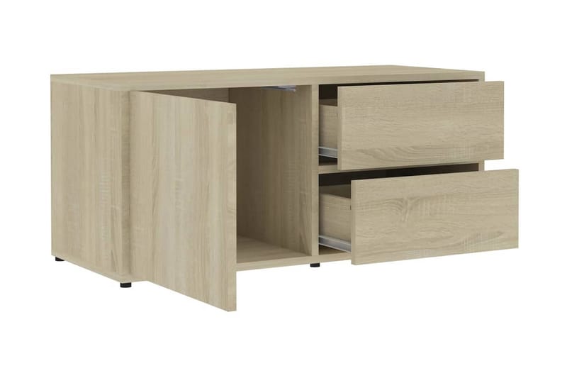 TV-benk sonoma eik 80x34x36 cm sponplate - Brun - Møbler - Mediamøbel & tv møbel - TV-benk & mediabenk