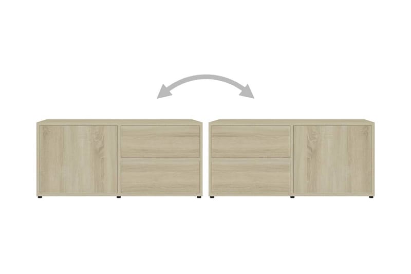 TV-benk sonoma eik 80x34x36 cm sponplate - Brun - Møbler - Mediamøbel & tv møbel - TV-benk & mediabenk