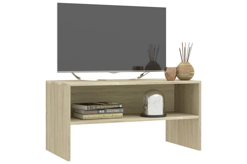TV-benk sonoma eik 80x40x40 cm sponplate - Brun - Møbler - Mediamøbel & tv møbel - TV-benk & mediabenk