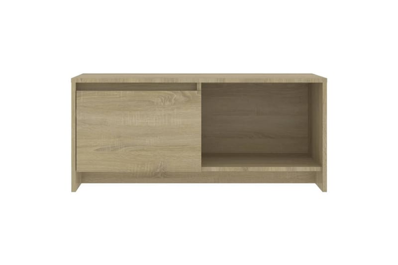 TV-benk sonoma eik 90x35x40 cm sponplate - Beige - TV-benk & mediabenk