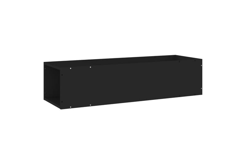 TV-benk svart 100x24x32 cm sponplate - Svart - TV-benk & mediabenk